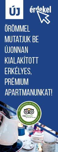 Örömmel mutatjuk be újonnan kialakított erkélyes, prémium apartmanunkat!